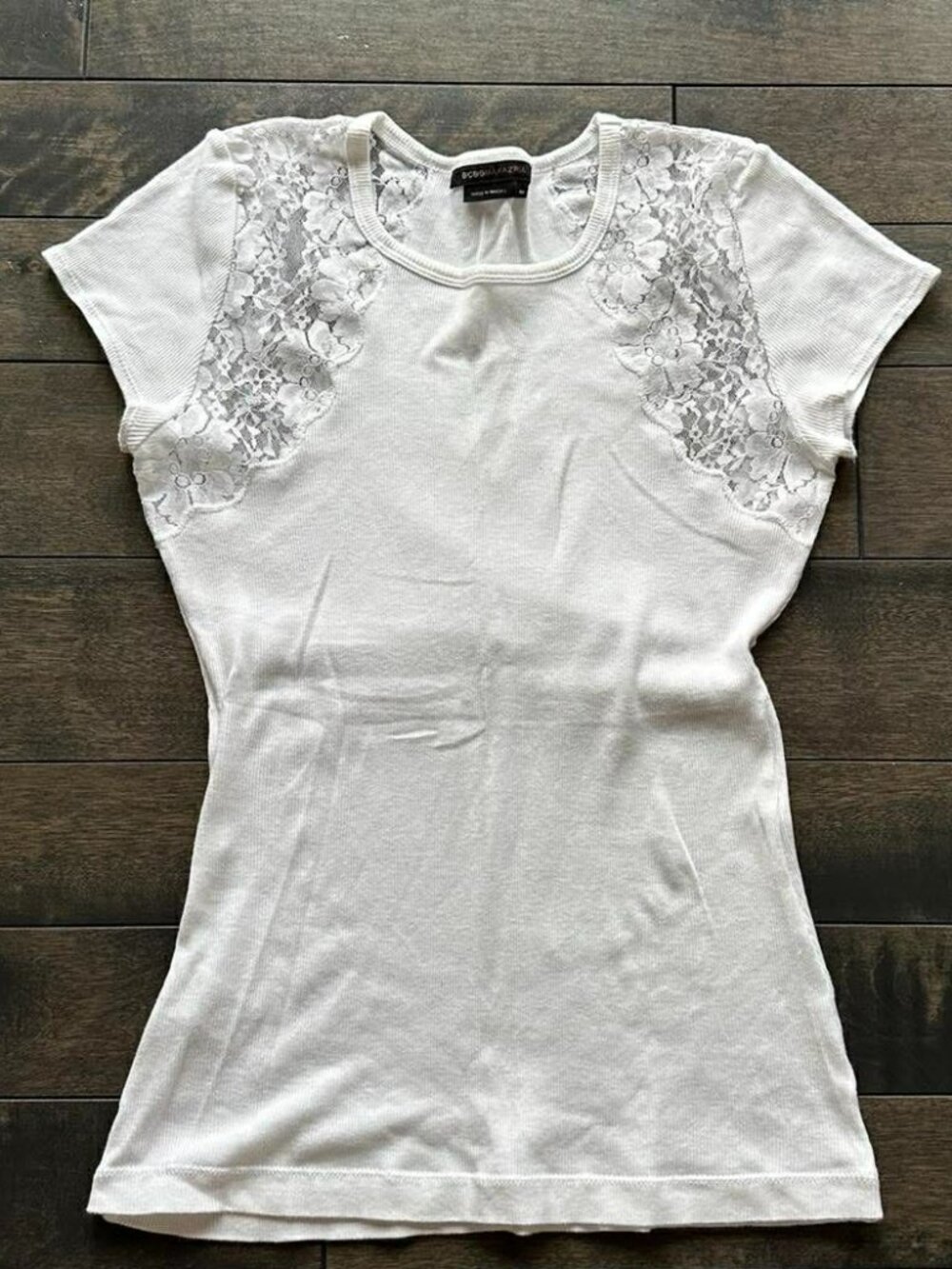 BCBGMaxAzria Lace Insert Tee